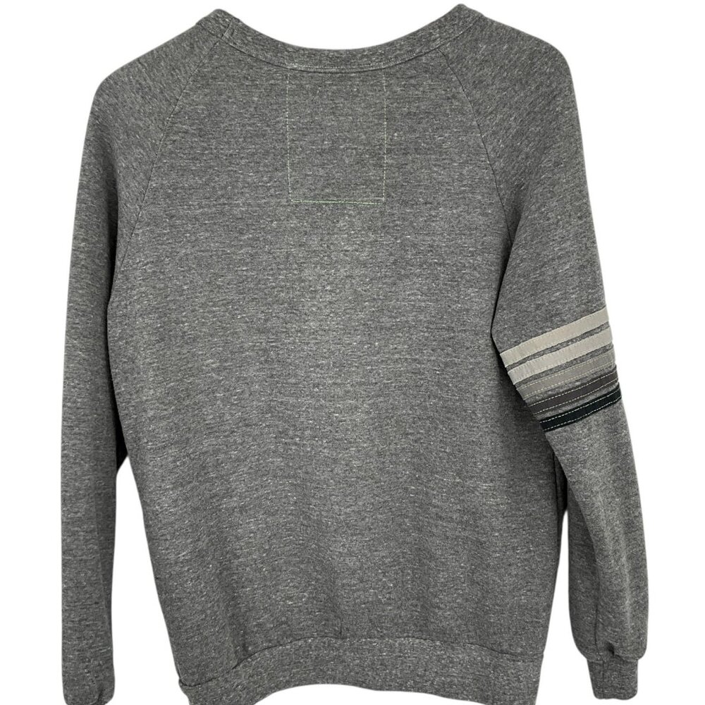 Aviator Nation Rugby Stitch Crew Sweatshirt Heather Gray Unisex Small Crew Neck - Picture 4 of 12
